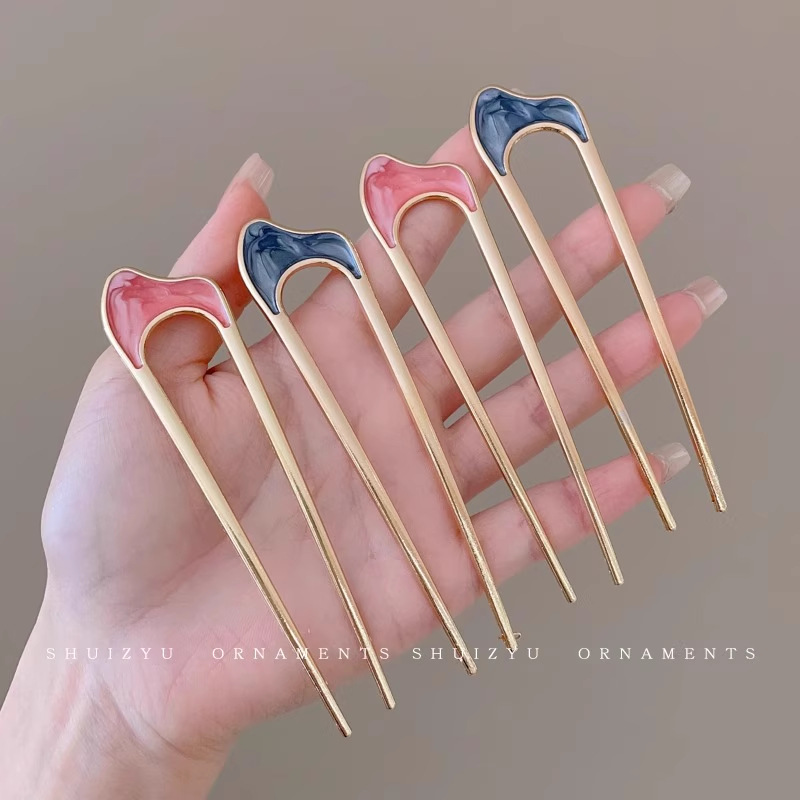 Elegante estilo antiguo en forma de U temperamento clip de cabello clip de cabello metal clip de cabello universal clip de cabello de alta calidad simple estilo de cabello