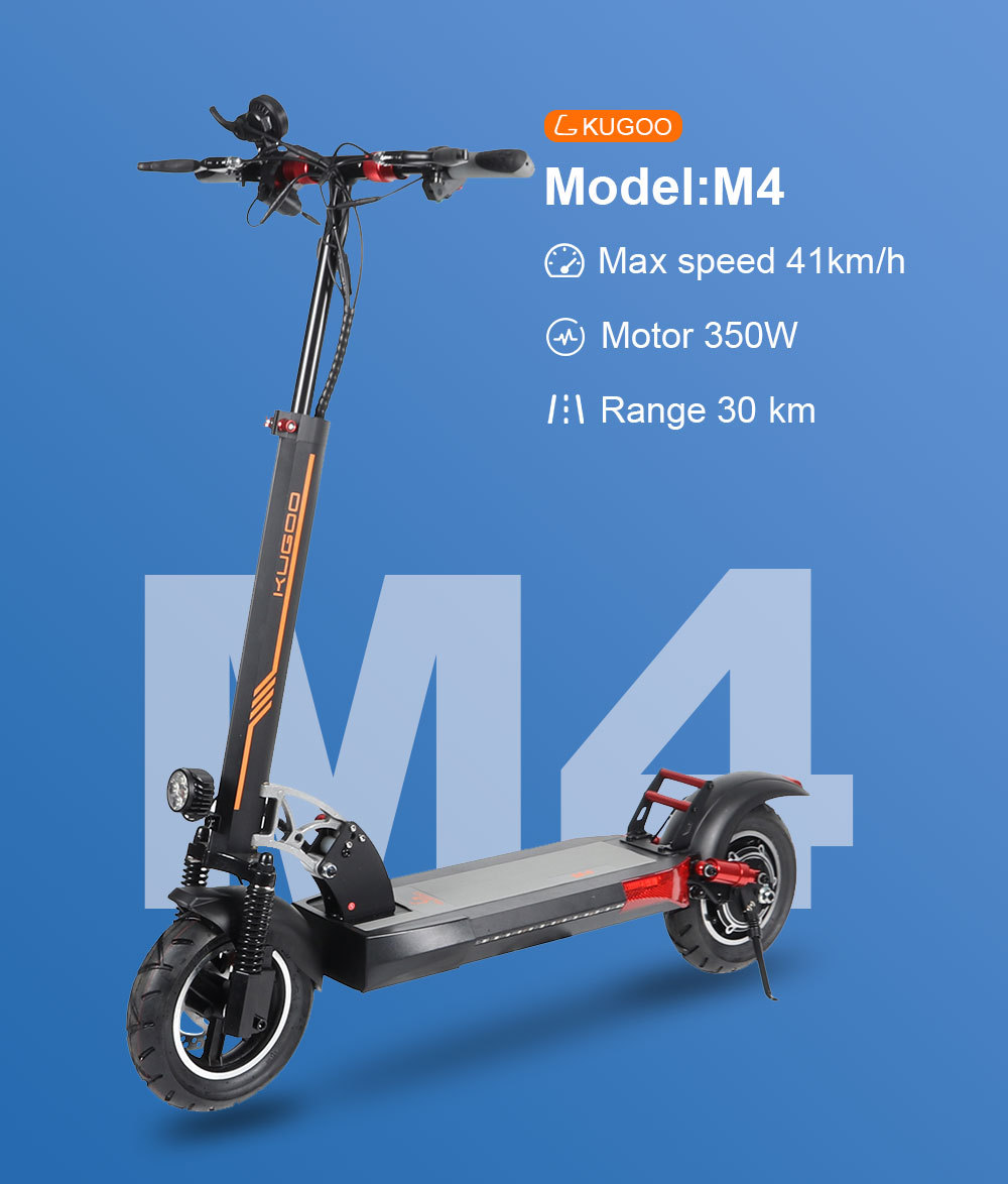 Kugoo M4 Electric Scooter Adult 350W 48V Foldableing Off-Road Scooter 30 0m Range 41 0m
