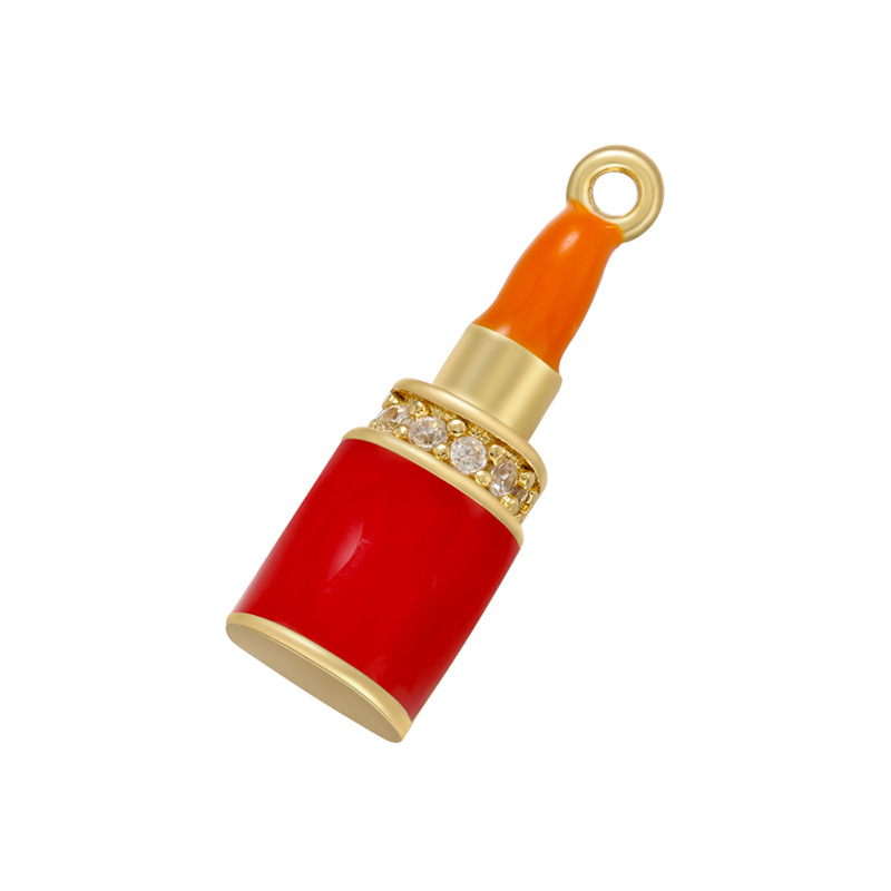 Color Drip Lipstick Shape Pendant Diy Jewelry Accessories display picture 2