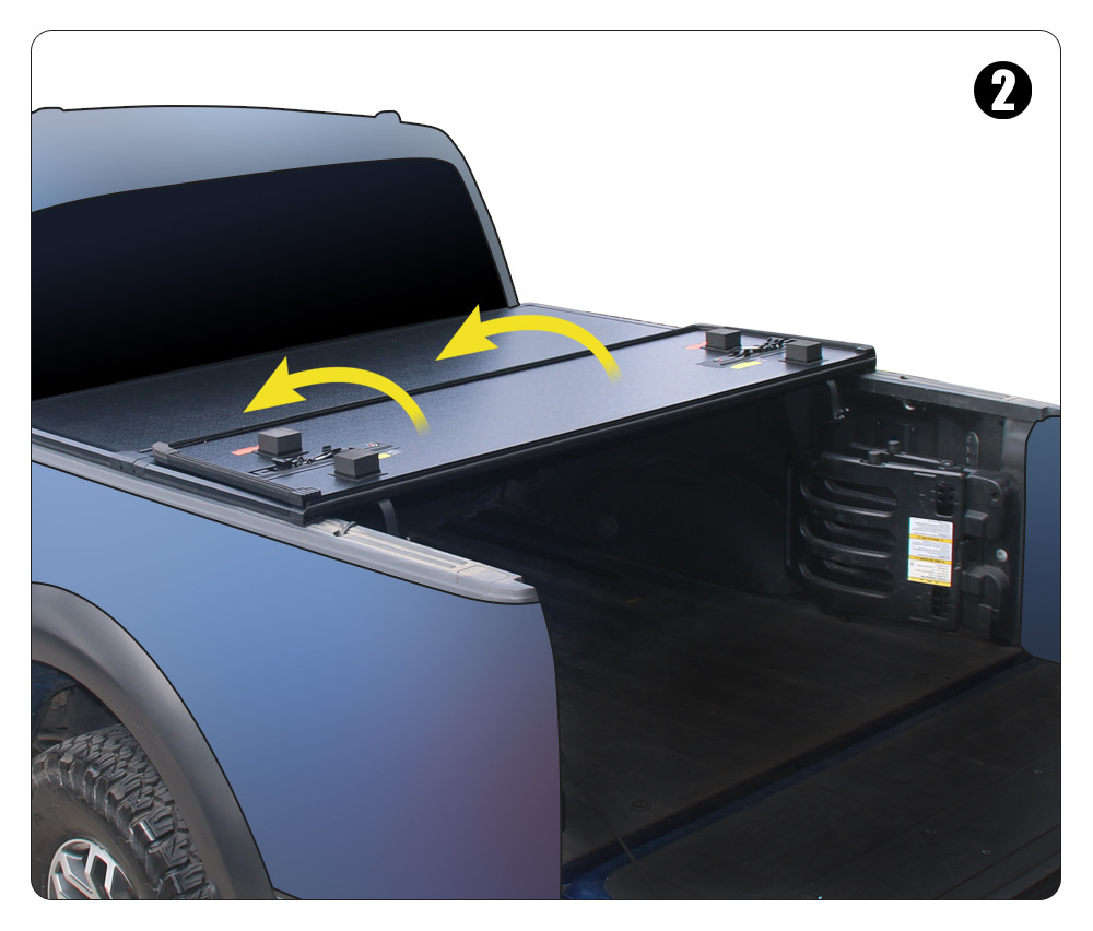 Cross-border Raptor F150 pickup roller shutter rear trunk cover RANGER hard tri-fold cover electric roller shutter car modification parts