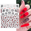 Nail stickers, adhesive fake nails contains rose for St. Valentine's Day for nails, suitable for import, new collection