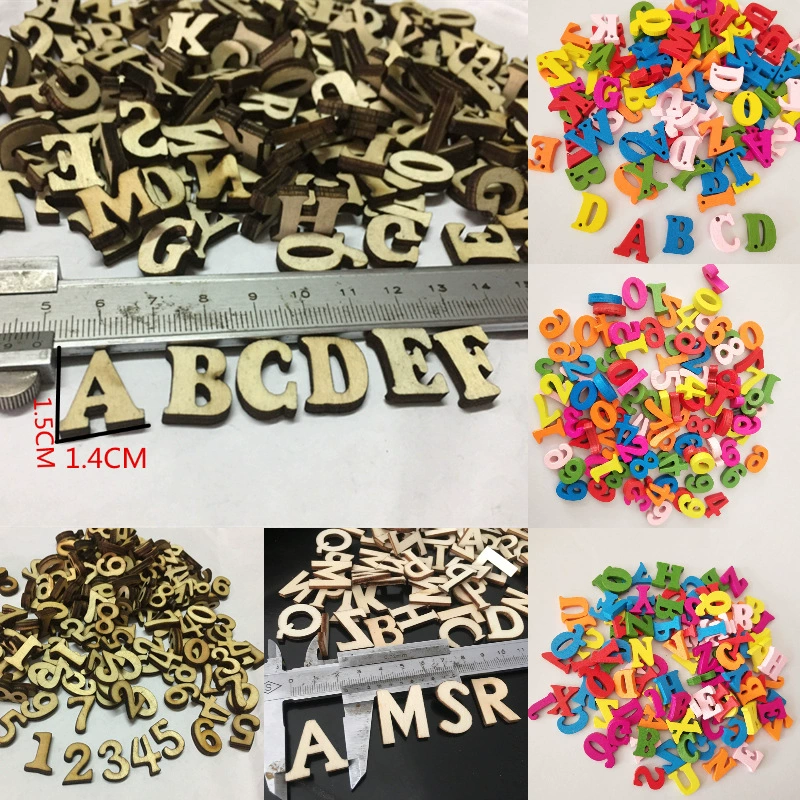 DIY цвет журнала 26 смешанных английских букв головоломка деревянная Защита окружающей среды 100 в упаковке