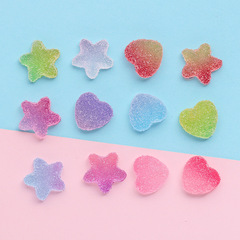 Manufacturer's Simulation Food Play Star and Heart Resin Soft Candy Children's Droplet Gel Phone Case Beauty Accessory
