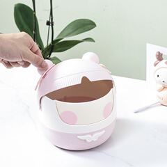 ネザと同じスタイルのデスクトップゴミ箱、インターネット有名人の魔法の子、かわいいフリップトップオフィス紙バスケット、雑貨整理収納バケツ卸売