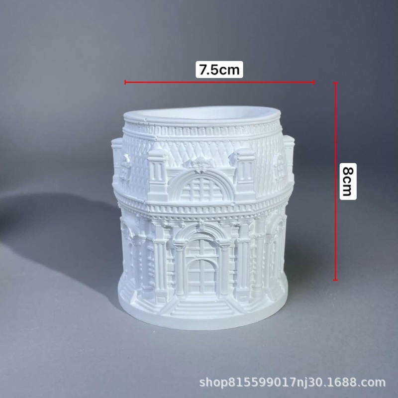 ヨーロッパ石膏空カップローマレリーフアロマキャンドル容器ディフューザー石容器収納中世クリエイティブ装飾品|undefined