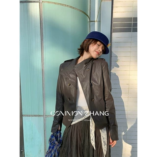 【定制链接拿样下单前请先咨询客服】CZZHANGPU皮衣外套女C37107
