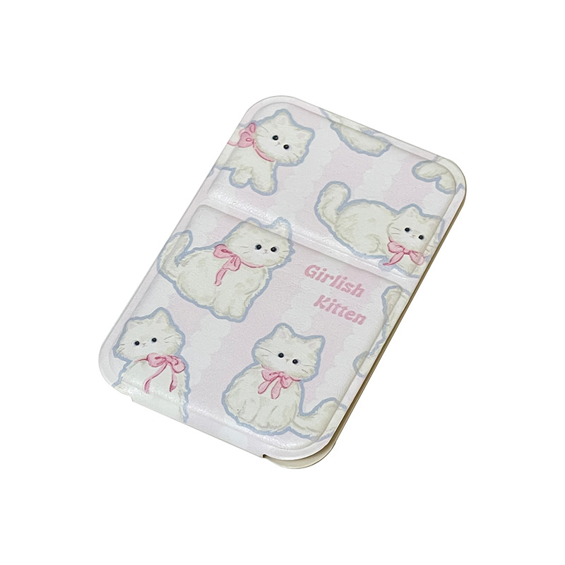 Nuevo lindo espejo de peinado integrado espejo de maquillaje plegable pequeño espejo de dormitorio para estudiantes viajes portátiles pequeños peine