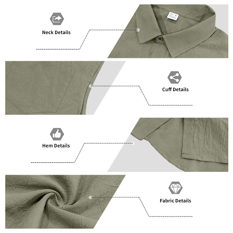 Chaleco de lino sin mangas para hombre estilo casual verano_voghion.com
