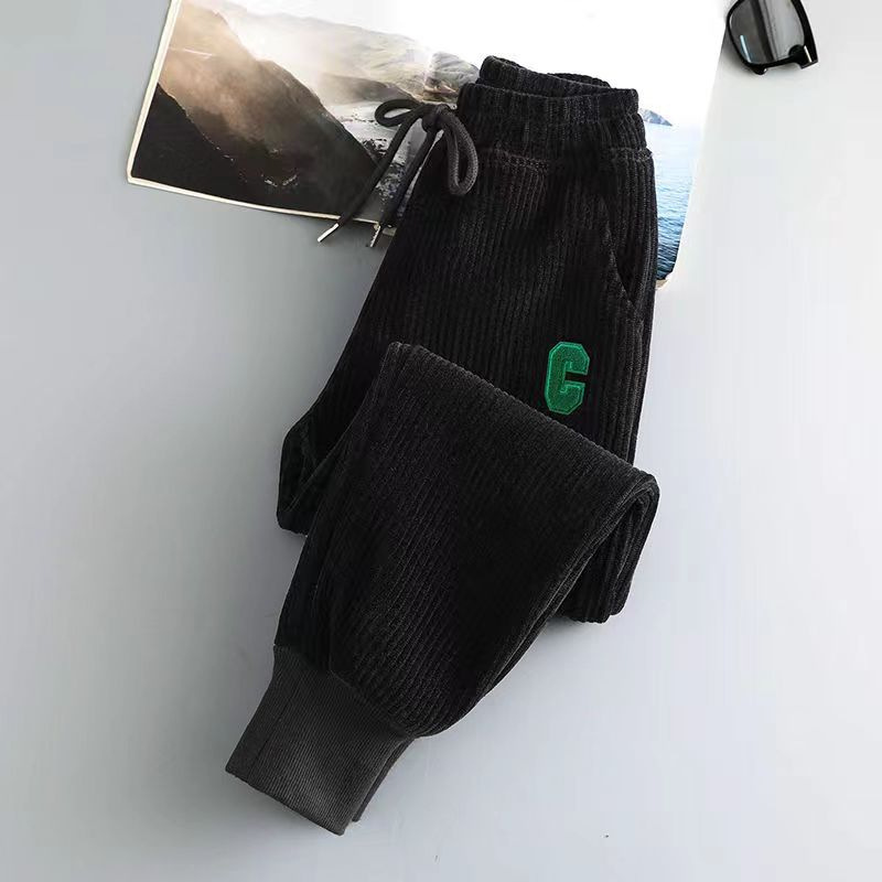 Women's Harem Pants Fleece Lined Thickened Casual Jogger Trousers_voghion.com