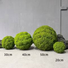 造園用吊り下げ模擬モスボール、モスボール、植物ソフトデコレーション、人工緑植物、ショッピングモール吊り下げボール