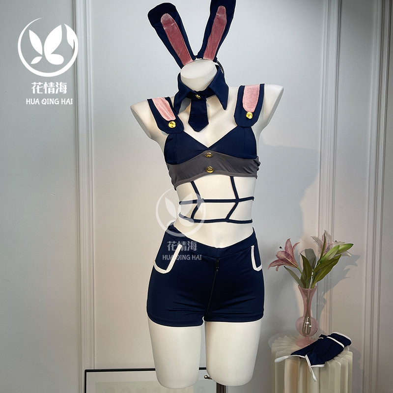 Floral Sea Sexy Lingerie Pure Desire Style Role Play Nick Fox Nick Pure Bunny Girl Small Chest Uniform A414