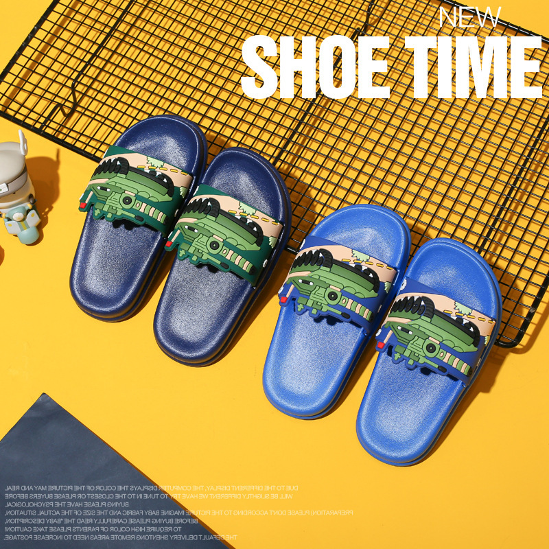 Tank children's slippers summer boys soft bottom non-slip Bath cartoon Home Children's big Children baby slippers wholesale