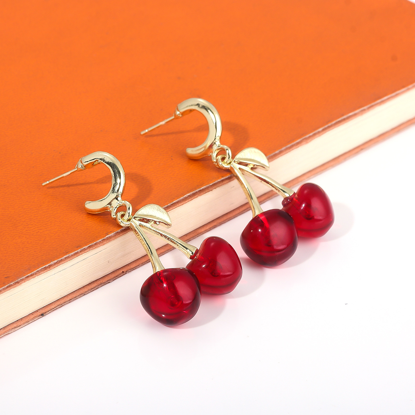 16g Weight Alloy Ear Needle Material Drop Earrings Classification 1 Pair Quantity Casual, Daily Occasion Zinc alloy Material Cherry Pattern Women's Gender Sweet Style 1 Pair Sweet Cherry Zinc Alloy Drop Earrings 20