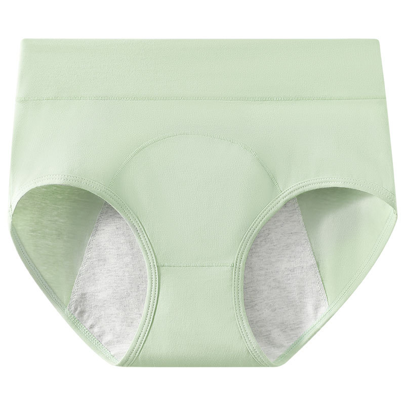 Período fisiológico ropa interior entrepierna de algodón de las mujeres cintura alta pantalones cortos de niña Tía grande período menstrual ropa interior tía a prueba de fugas