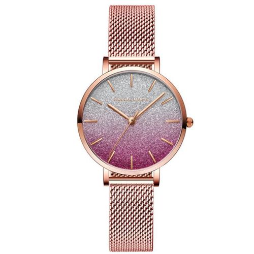 Amazon Hannah Martin Japan Movement Color Gradient Quartz Watch, Simple and Fashionable Women's Watch