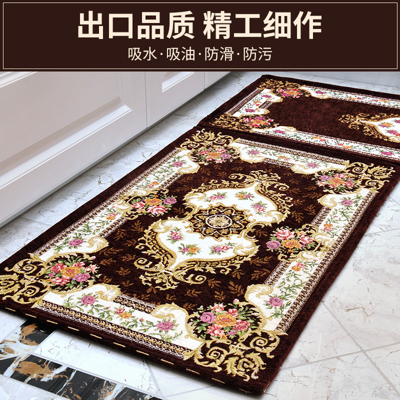 Jiabolang alfombra de hotel de estilo europeo alfombra de puerta dormitorio cocina alfombra de piso baño Baño antideslizante