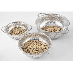 BG54 wholesale stainless steel coffee roasting cooling screen raw bean sifting plate exquisite water filtration basket dense hole square tray