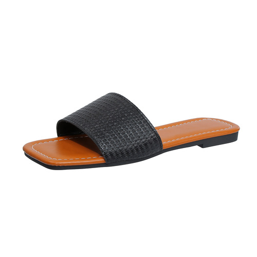 Women's Large Size Cool Slip-on Sandals 2025 Summer One-piece Elegant Simple Casual Outdoor Slippers Amazon