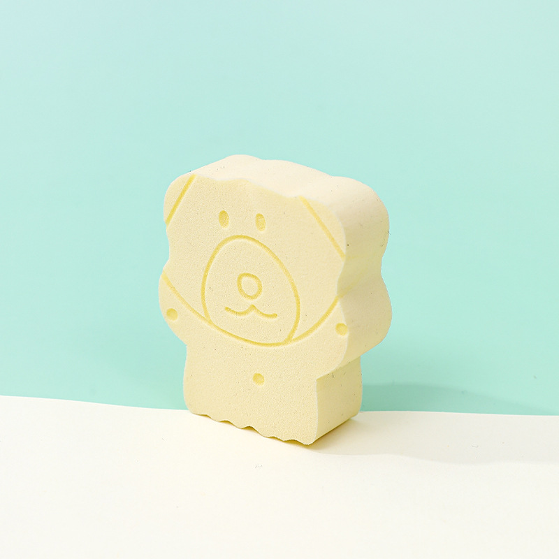 Huevo de maquillaje de esponja plana de panda personalizado suave no comer polvo, huevo de maquillaje de forma diferente transfronteriza, seco y húmedo.