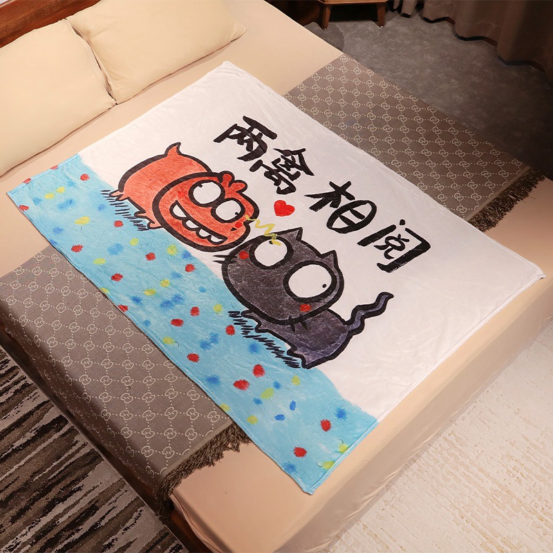 Leche mantas de peluche siesta de oficina delgada mantas de aire acondicionado de coral sofá de franela edredón pequeña cama