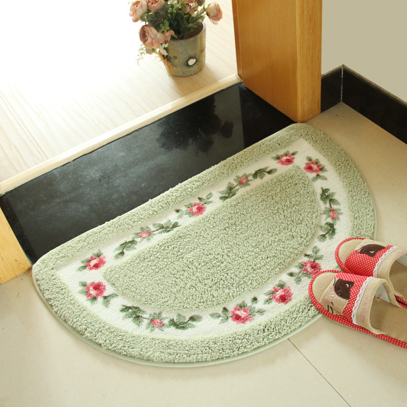 Tianyueju Semi-Circular Carpet Bathroom Water-Absorbent Non-Slip Floor Mat Bathroom Door Mat Bedroom Kitchen Entrance Mat Tianyueju Semi-Circular Carpet Bathroom Water-Absorbent Non-Slip Floor Mat Bathroom Door Mat Bedroom Kitchen Entrance Mat