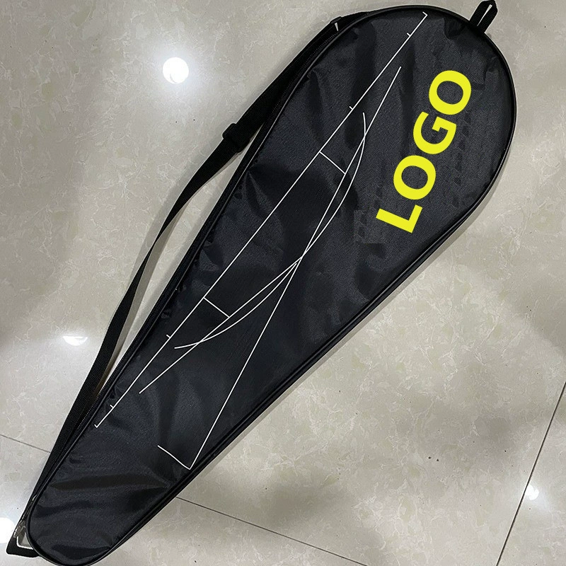 Сумка для бадминтонных ракеток на двоих, холщовая, водонепроницаемая, оптом (черная)