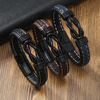 Fashionable trend leather universal bracelet, city style, simple and elegant design, punk style