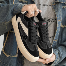 男鞋2025秋冬新款港风复古休闲运动夏季增高防滑青少年面包潮板鞋