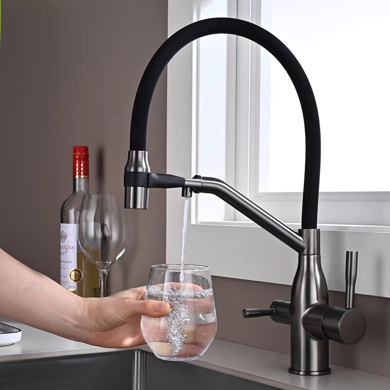Cross-Border Russian Kitchen Faucet, Three-In-One Kitchen Faucet for Washing Dishes, Dual-Use for Cold and Hot Water with Water Purification Cross-Border Russian Kitchen Faucet, Three-In-One Kitchen Faucet for Washing Dishes, Dual-Use for Cold and Hot Water with Water Purification