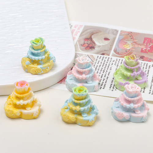 Cartoon DIY resin accessories and decorations: flowers, fountains, cream glue, hair clips, phone cases, shoe buckles, keychains, pendants.
