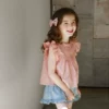 (SJ623) All lace powder T -shirt