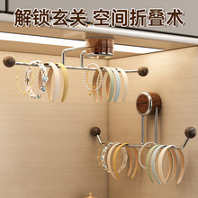 发圈发箍收纳架免打孔发夹发饰架子壁挂强力吸盘粘胶家居置物架