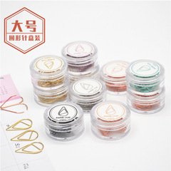 Factory direct sales large water drop paper clips simple metal bookmarks colorful cute paper clips handbook accessories wholesale