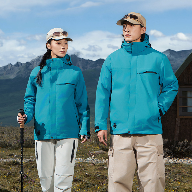 骆陀同款追风者冲锋衣三合一男女新外套户外防风防水可拆卸登山服|undefined