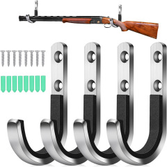クロスボーダーRifles Shotgun Hooks 2pcs壁掛け式ガンフレーム金属ストレージフックJ型フック