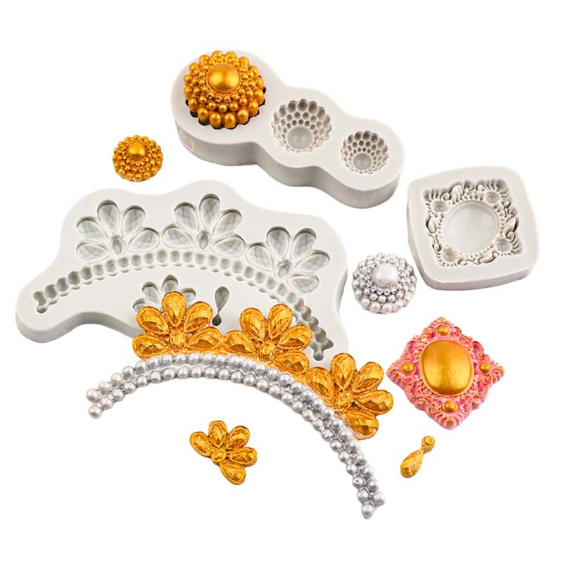 Nueva joya de amor, piedra preciosa, diamante, molde de silicona, accesorios de decoración de epoxi, molde de herramienta de horneado de fondant de chocolate