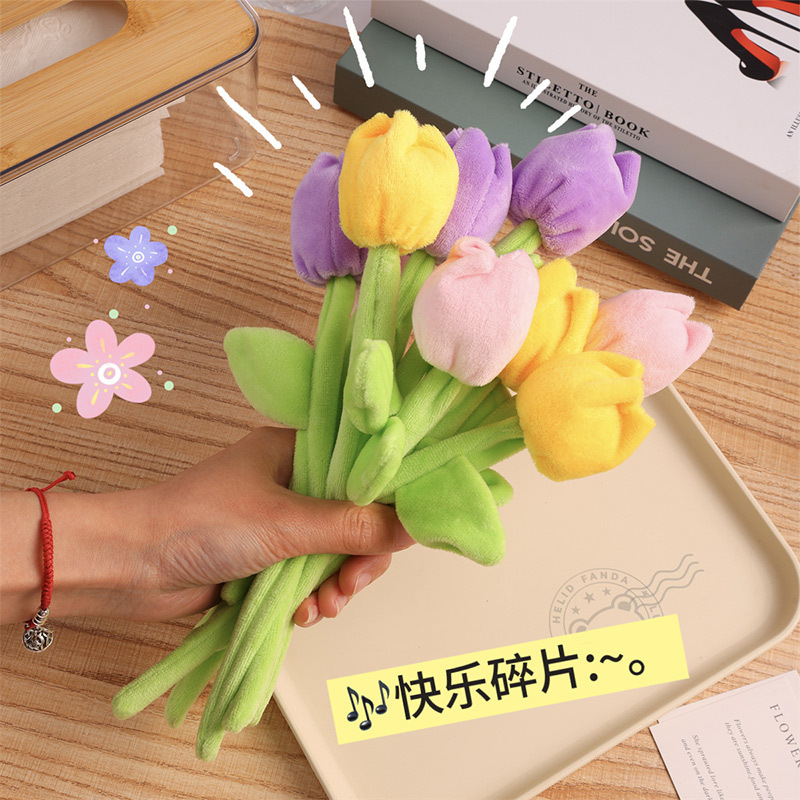 Summer tulip diy decoration bouquet cute children's day company activity gift vase room decoration ornaments