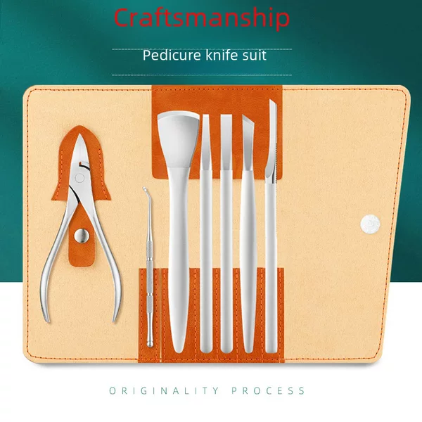 Pedicure knife suit Yangzhou three knives dead skin removing calluses scraping sole heel nail groove gray pedicure professional tools
