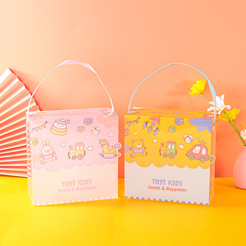 Transparent PVC Handbag 61 Children's Day Gift Box Empty Box Birthday Gift Bag Baby Full Moon Gift Box