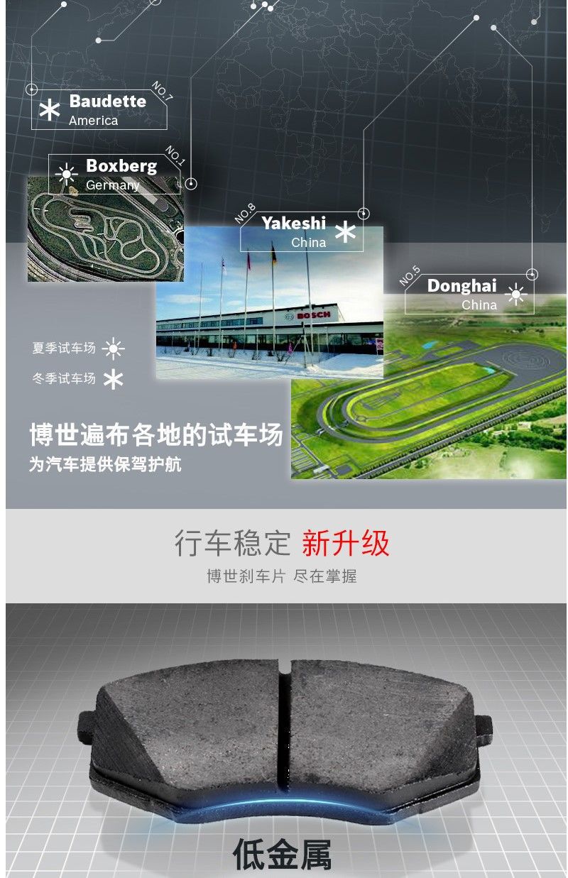 Suitable for Bosch Brake Pads Zotye Sr7 Sr9 T300 T500 T600 T700 T800 Damai X5 X7