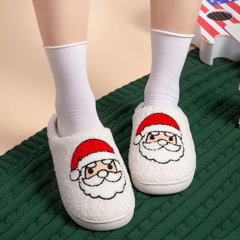Cross-Border Exclusive Supply of Cotton Slippers, Autumn and Winter Indoor Soft-Soled Non-Slip Santa Claus Warm Non-Slip Thick-Soled Cotton Slippers