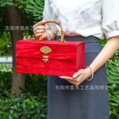 Hewan 2025 新製品 Shanhe Bamboo Rhythm 新しい中国風のベルベットのお土産ギフトボックスハイエンド竹ポータブルボックス