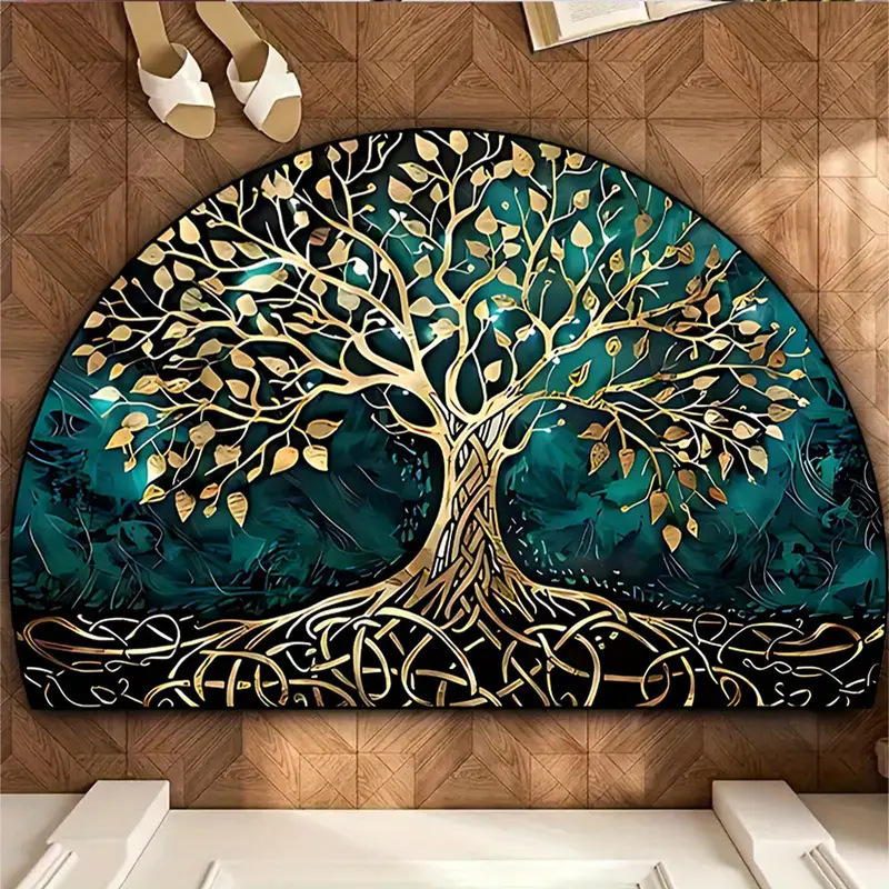 Transfronterizos TEMU retro alfombra americana puerta de entrada inodoro resistente a la suciedad y alfombra de desgaste fácil de cuidar