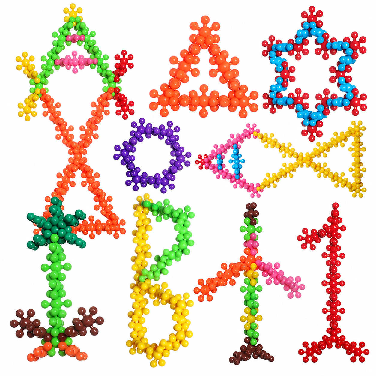 Jardín de infantes de ciruela bloques de construcción snowflake materiales ecológicos niños de 3 - 6 años de edad juguetes de ensamblaje de puzzle