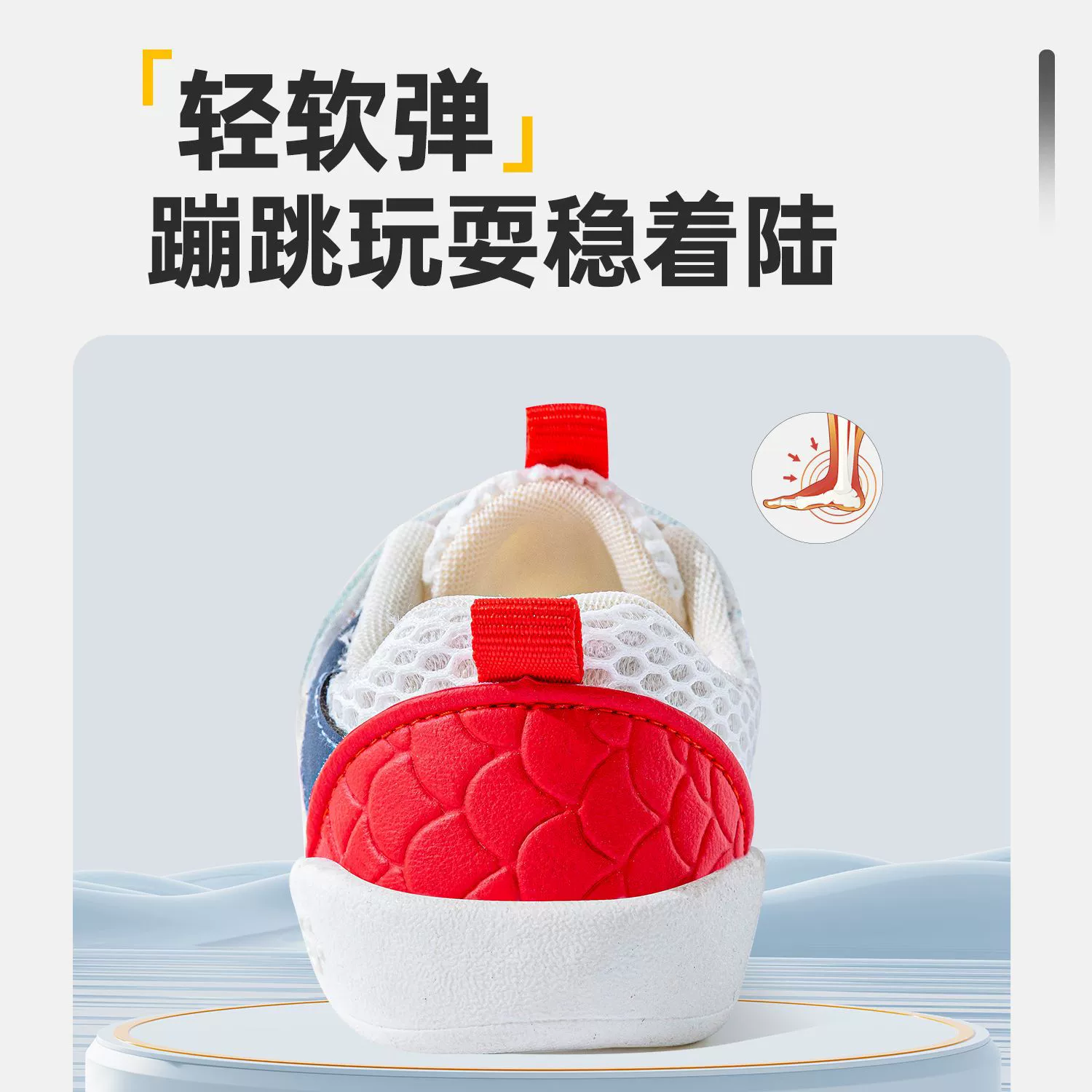 Children's non-slip wear-resistant summer footwear for early age, breathable shoes, trend of season, soft sole