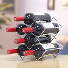 红酒架子葡萄酒格子展示托架菱形酒柜酒瓶摆件创意置物架红酒架