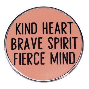 The Brave Spirit of Kindness, the Brain Brooch, English Slogan Pin, Metal Alloy Badge Accessories