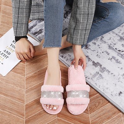 2020新款外贸居家棉拖室内防滑棉拖鞋冬季绒面毛拖地摊拖鞋批发