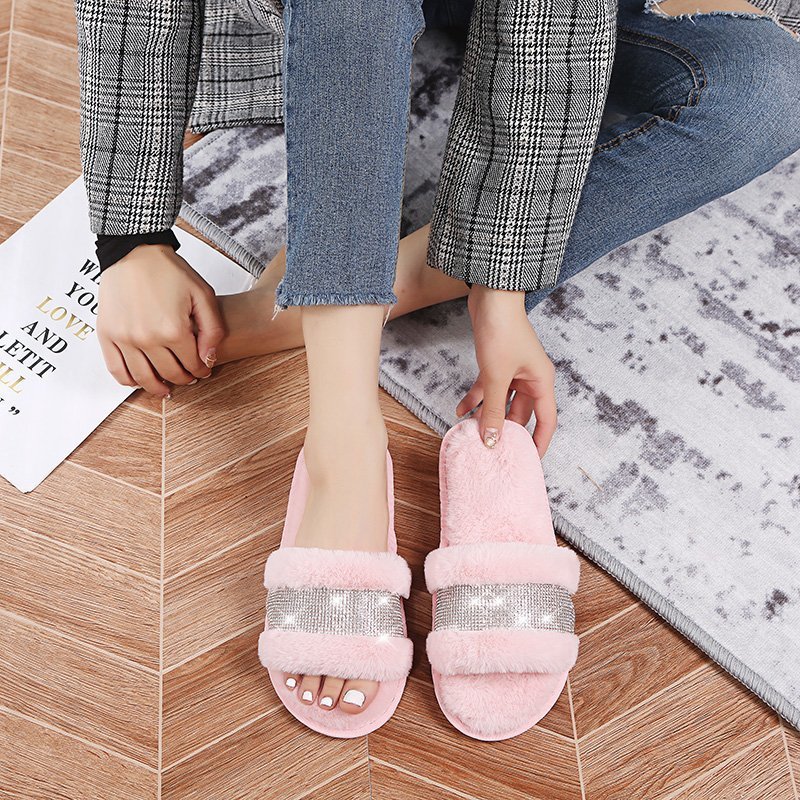 2020新款外贸居家棉拖室内防滑棉拖鞋冬季绒面毛拖地摊拖鞋批发