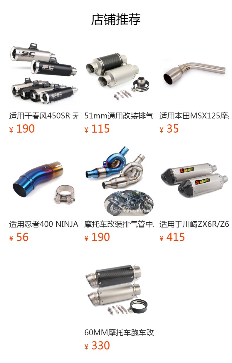 Motorcycle Exhaust Pipe Mid-Section S1000Rr Modified Exhaust Pipe Without Drum Mid-Section S1000R S1000 Rr